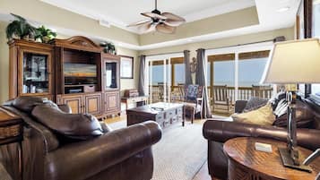 Tv, dvd-afspiller, videobibliotek