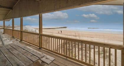 Hermosa casa frente al mar 4BR! Gran porche cubierto! ¡Relájese!