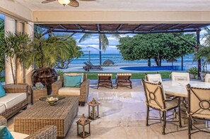 Outdoor dining - Beach Front Unit,  Ground Floor,  Walk to Beach and Restaurants,  Quiet Location (Punta Mita)