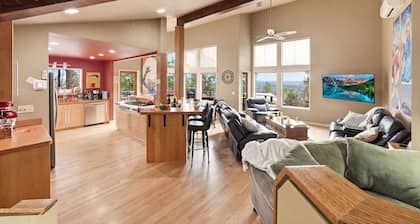 The Executive Lodge up in the West Hills and is 2 miles from downtown Bend.