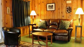 TV, fireplace, DVD player, books