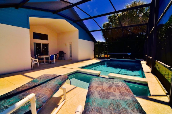 Una piscina riscaldata