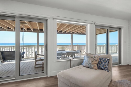 Bare Feet Retreat 🌊 Gulf-Front Charm w/ Porch + Private Beach Walk