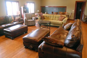 TV, DVD player, books, printers