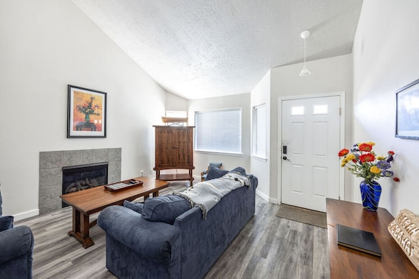 TV, fireplace, DVD player