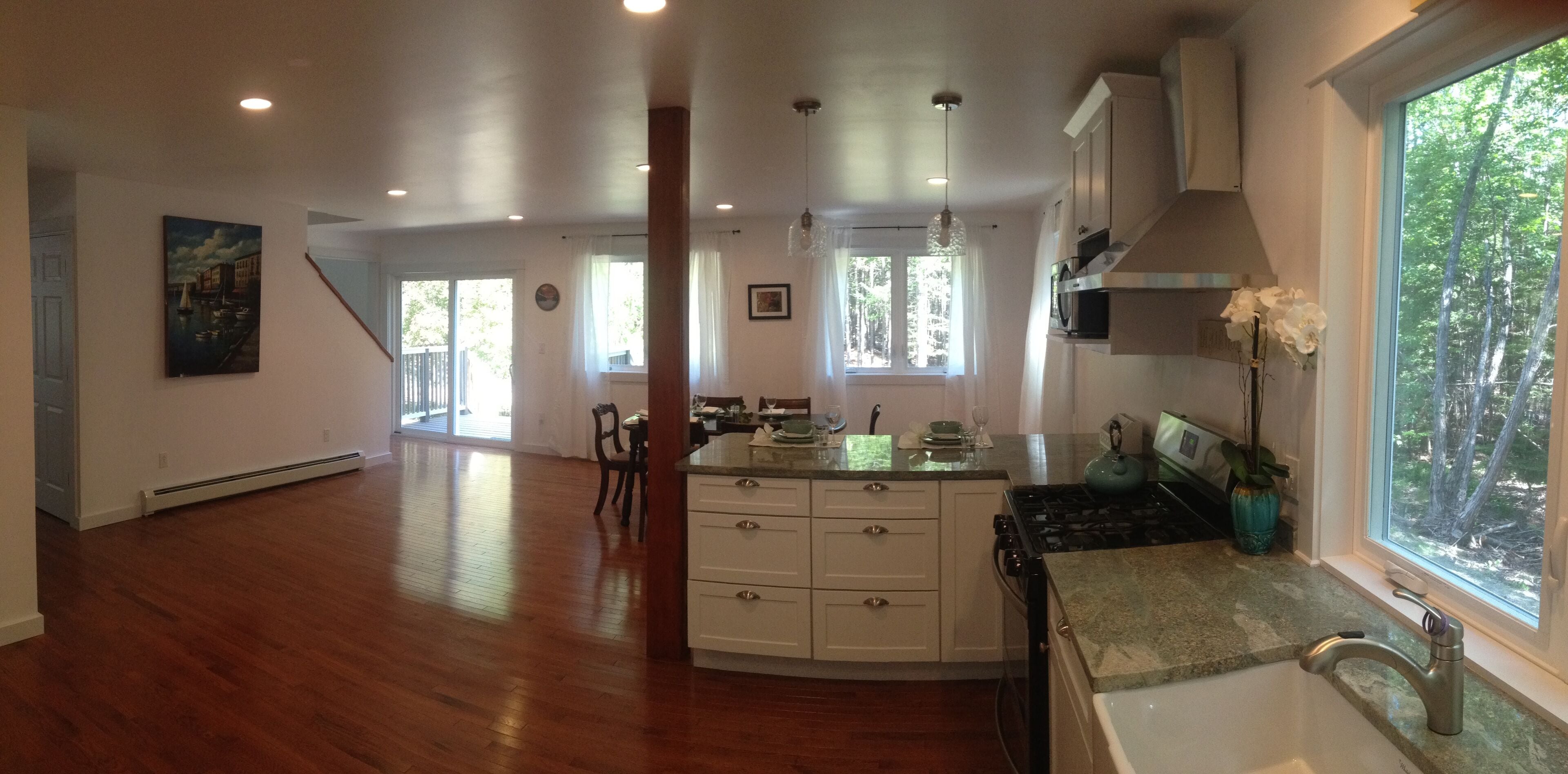 View of the open concept Kitchen & Dining area (1st Floor)