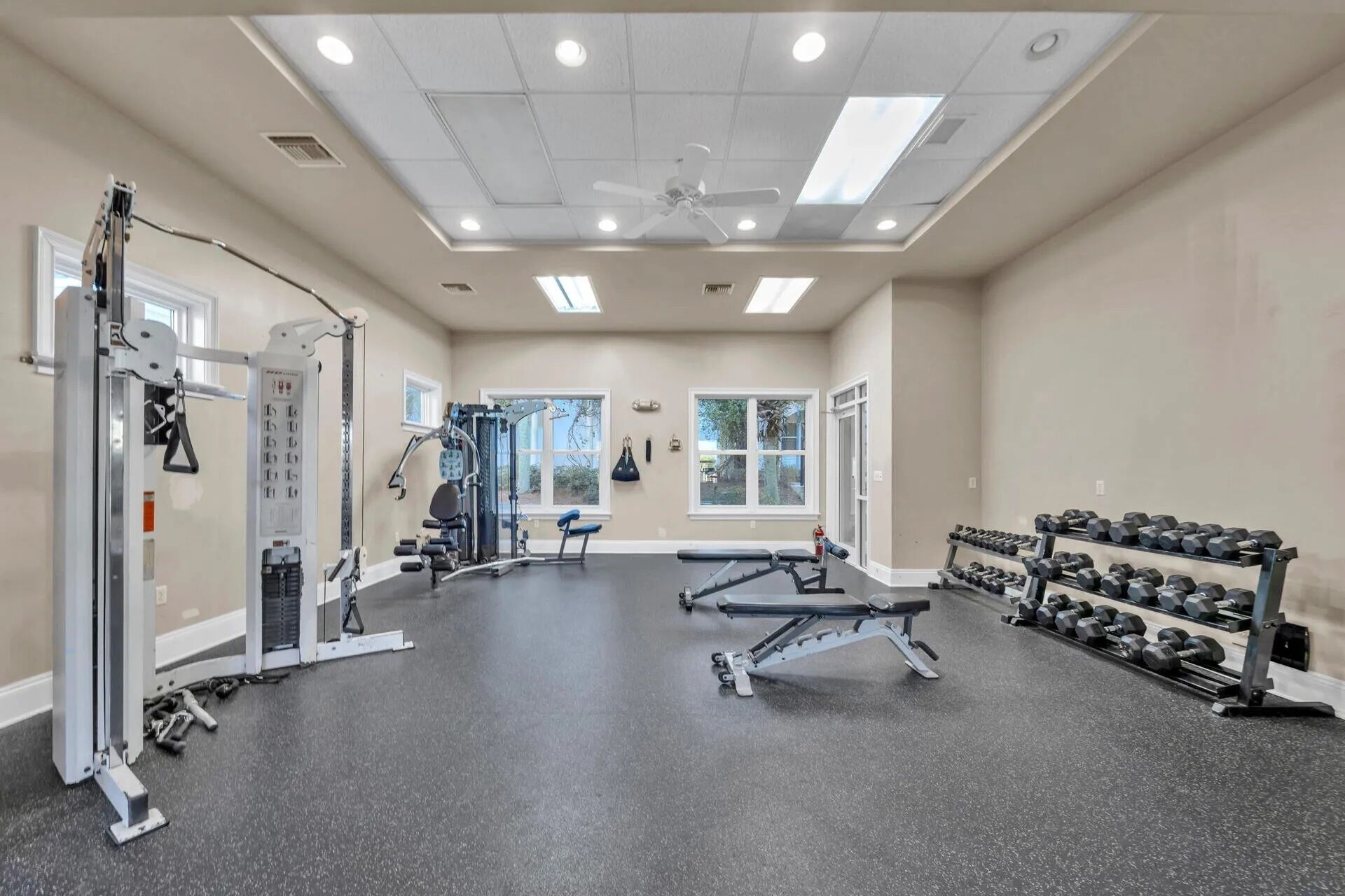 Large fitness center for Adagio guests for those needing a quick workout.