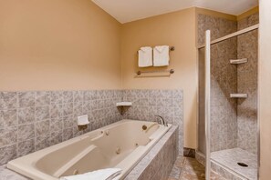 Ensemble douche/baignoire, sèche-cheveux, serviettes fournies, savon