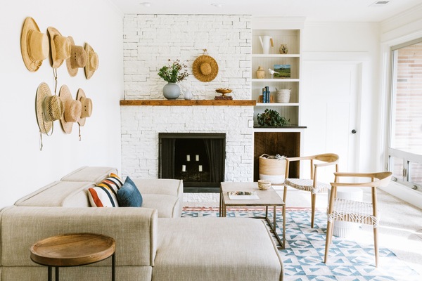The living room is the perfect place to sit and enjoy the backyard view.