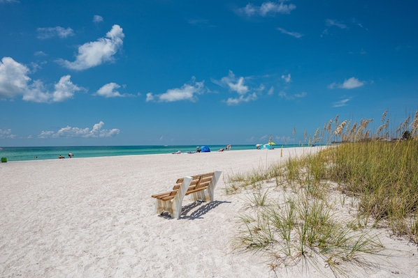 Sun loungers, beach towels