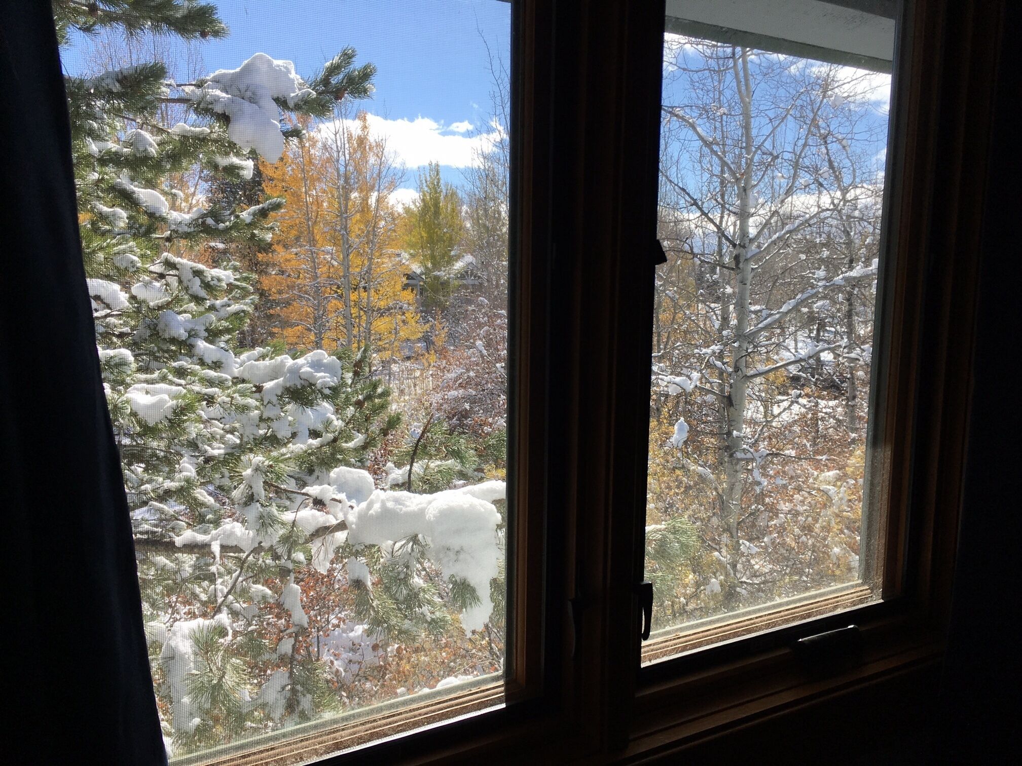 First snow of the season from master bedroom window