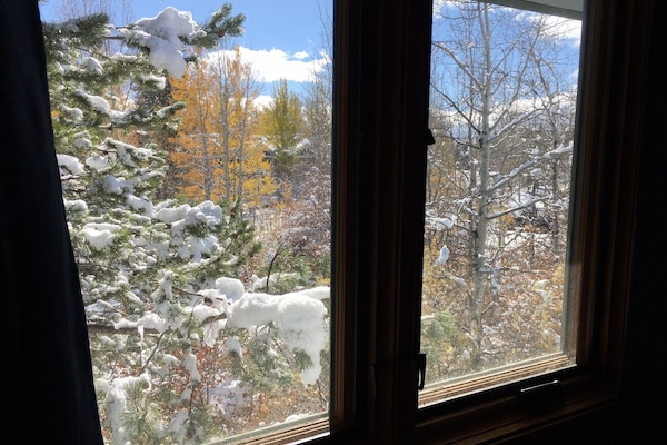 First snow of the season from master bedroom window
