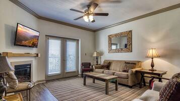 Téléviseur connecté, foyer, lecteur de DVD, sélection de films