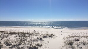 A beach with sand dunes and a clear blue sky. - 3BR Duplex ON The Beach, Sleeps 11 Comfortably (Gulf Shores)