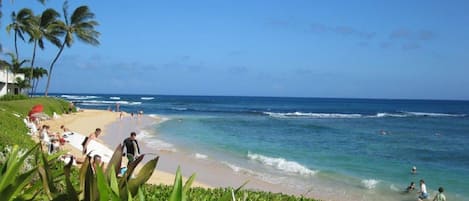 Na praia