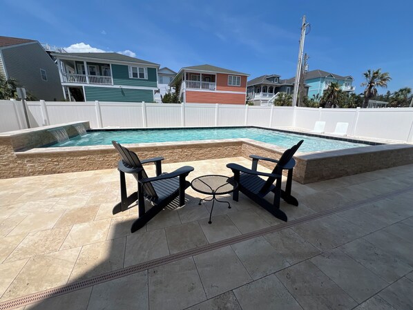 Outdoor pool, a heated pool