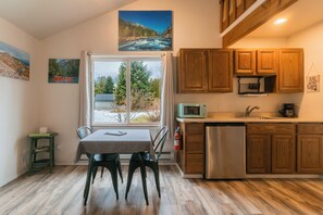 Fridge, microwave, coffee/tea maker, electric kettle