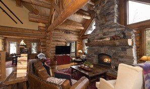 TV, fireplace, video games, stereo