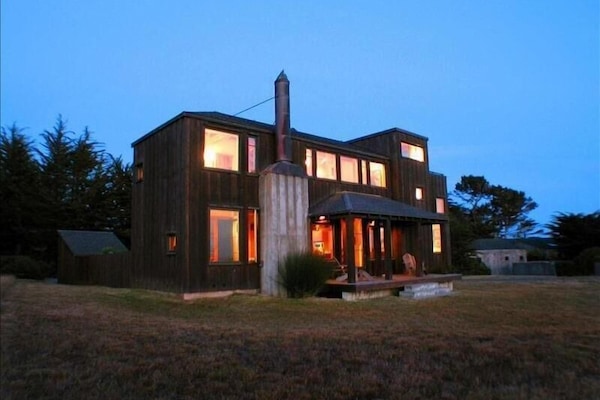 This Ocean View home has a Cozy Glow at Twilight