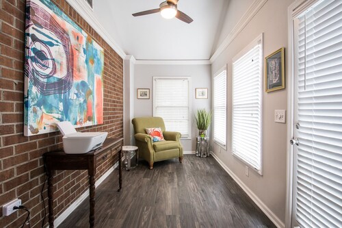 We love pets! 6ft fenced in backyard and pet amenities.