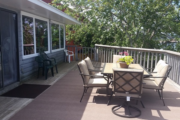 Deck that overlooks Lake Superior