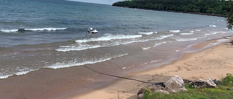 På stranden, badehåndklæder