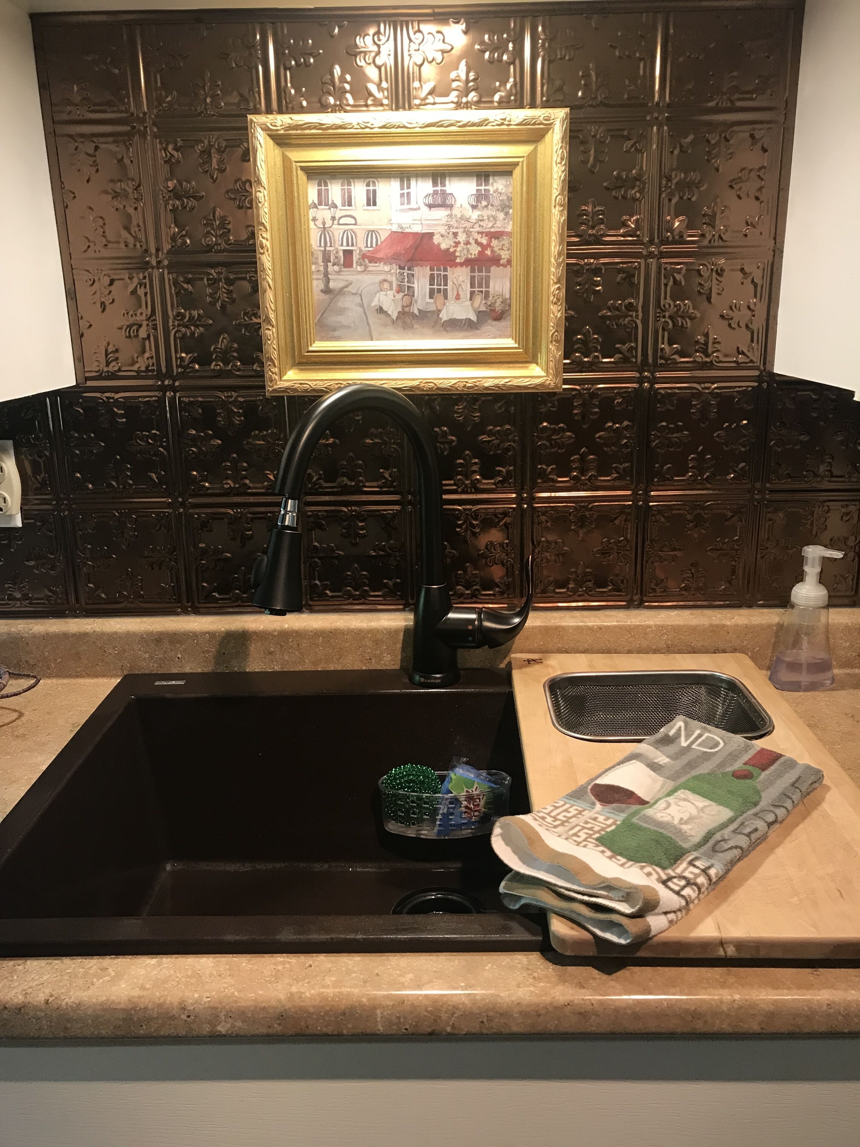Bathtub, hair dryer, towels, soap