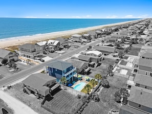 Exterior - "Tides a Wastin' " Private Pool w/Opt Heat, Hot Tub, Tiki Bar, Elevator (Holden Beach)