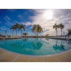 Outdoor pool, a heated pool