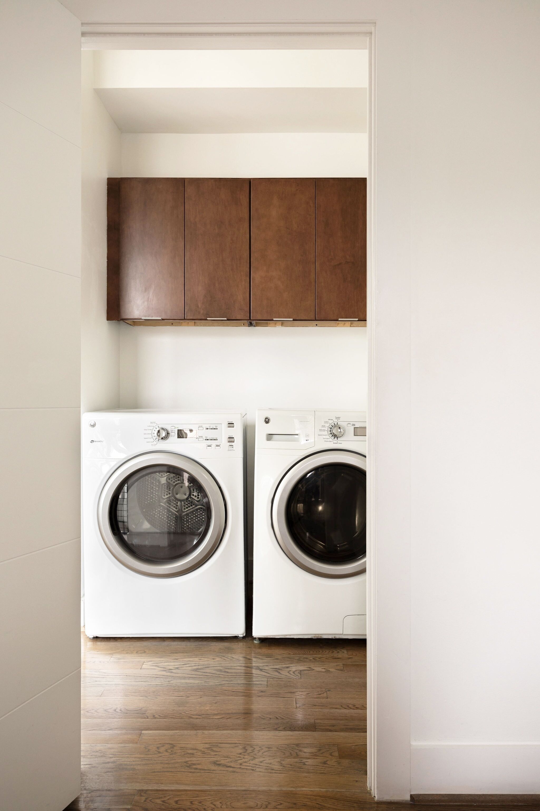 washer dryer on second floor