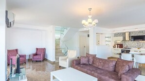 Villa, 4 Bedrooms, Private Pool, Sea View | Living room | Flat-screen TV - Villa Kisla (Kas)
