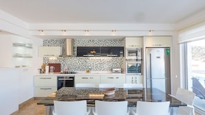 Villa, 4 Bedrooms, Private Pool, Sea View | Private kitchen | Full-sized fridge, microwave, oven, stovetop - Villa Kisla (Kas)