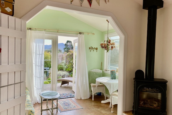 Soft soothing colors and lots of light throughout