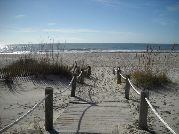 Beach nearby, sun-loungers