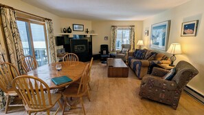 TV, fireplace, DVD player