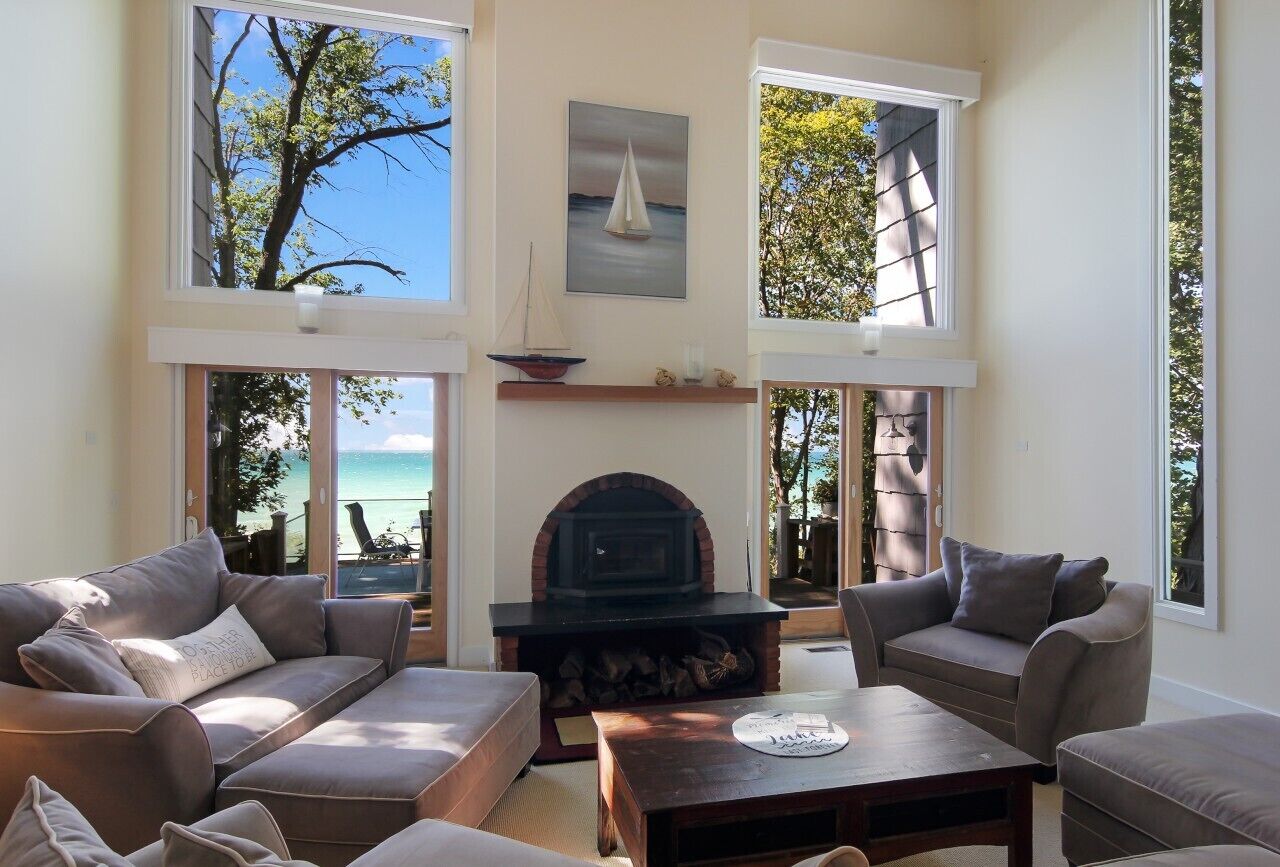 Direct Lake Michigan Beach Frontage with Sunset Views of the Manitou Islands! 