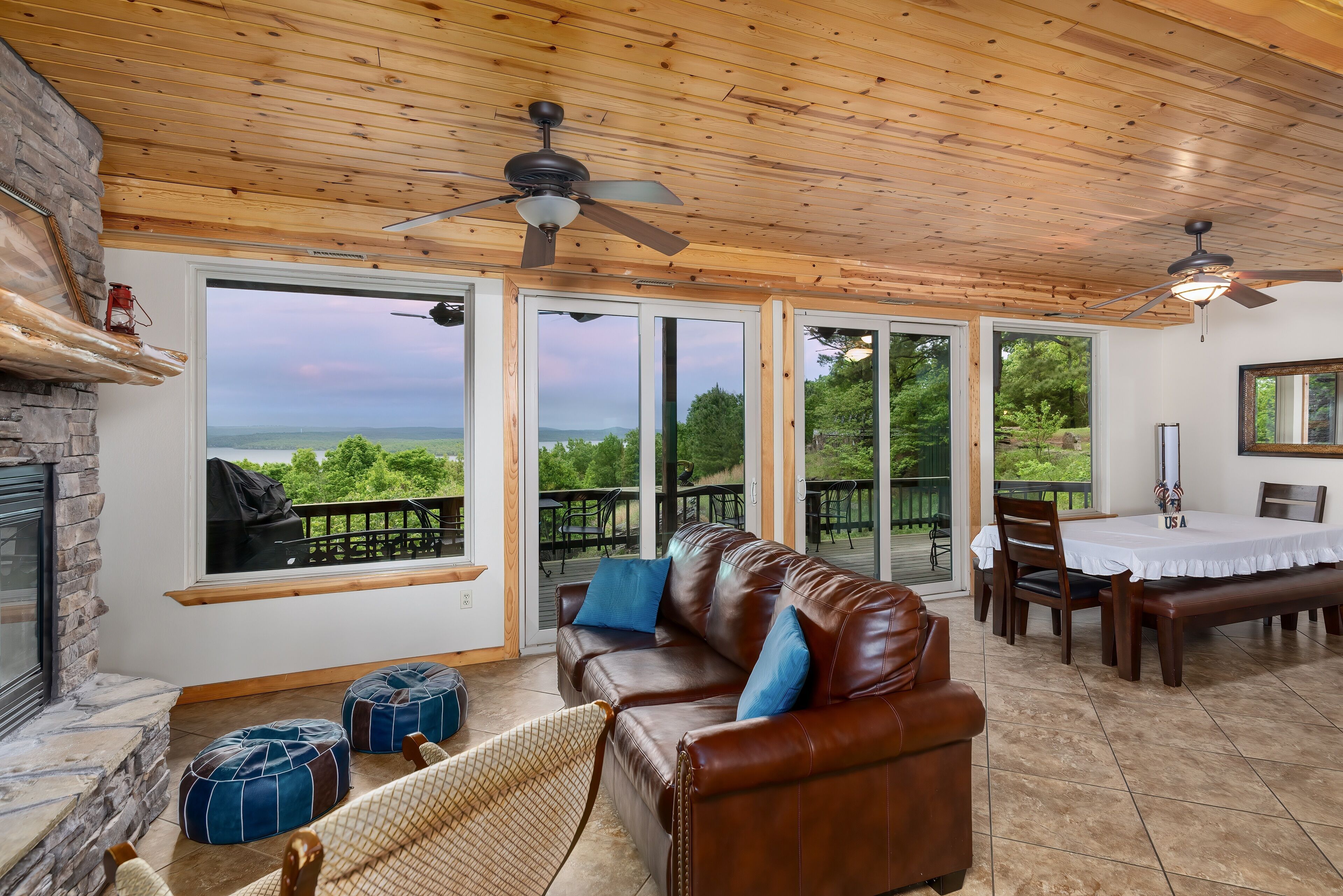 Spectacular Lake View, Luxury Cabin provides the perfect gathering place. 