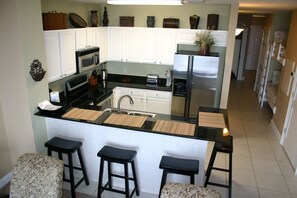 Fridge, microwave, oven, stovetop - {L@@K}  Beach FRONT, Home @ the Beach w/Beach Chair Service {L@@K} (Panama City Beach)