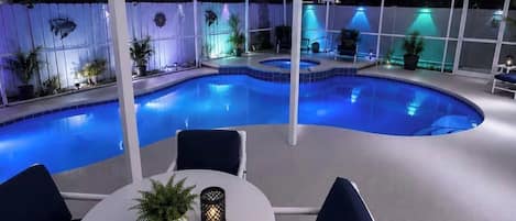 Outdoor pool, a heated pool