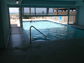 Indoor pool, a heated pool