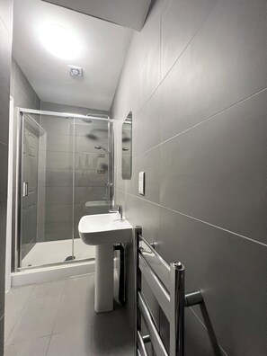 Shower, hair dryer, towels, soap - Spacious house directly opposite the park (London)