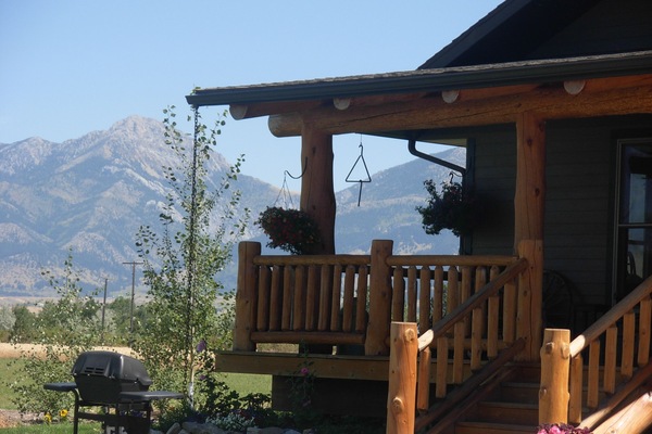 Beautiful views of the Bridger Mountains from Guest House