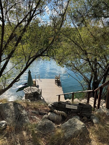 Beautiful lake home that sleeps 18 people with a private dock and view!