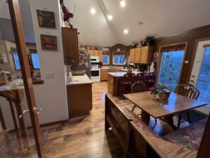 Dining - Beautiful lake home that sleeps 18 people with a private dock and view! (Nine Mile Falls)