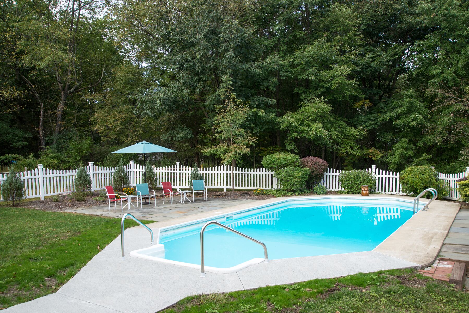 A heated pool