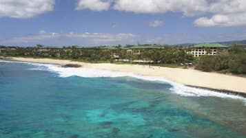 Beach nearby, sun-loungers, beach towels