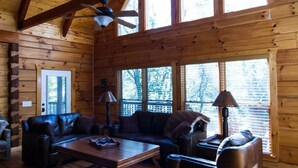Living area - Toccoa River Frontage With Year-Round Mountain Views (Suches)