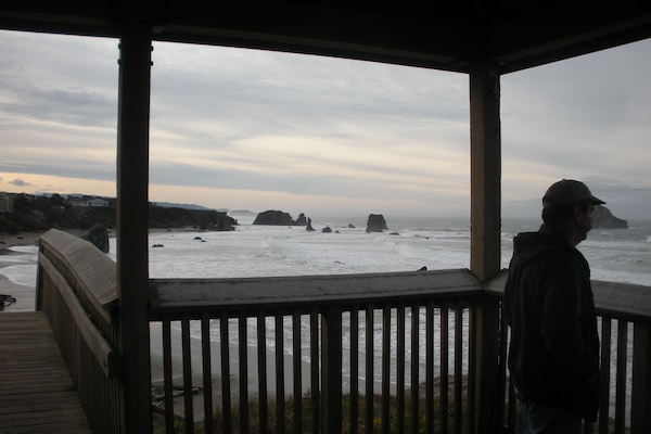 Stair platform for viewing the tides photos Whale Watching Sunsets and resting