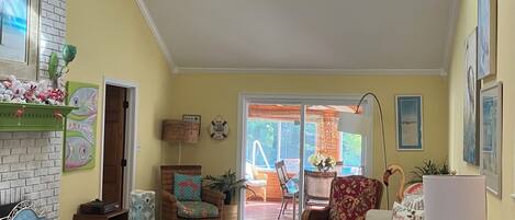 Smart TV, DVD player, table football, books