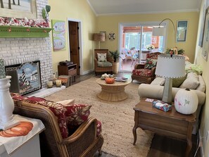 Smart TV, DVD player, table football, books